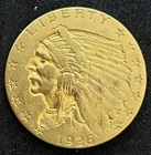 1926 Gold Indian Head $2.5 Quarter Eagle Coin