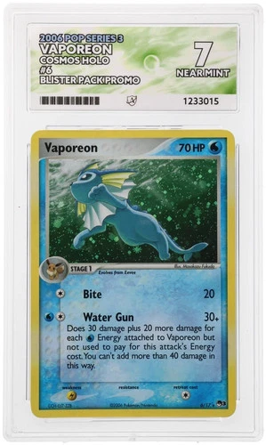 Vaporeon POP Series 3 6/17 Cosmos Holo ACE 7 Near Mint