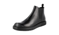 Prada Leder Stratus Chelsea Boots Stiefelette Schuhe Schwarz - Neu - 6 40