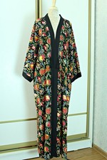 Uzbek Ikat Chapan Handmade Cotton Kimono Kaftan Boho Jacket Robe Festival Coat