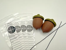 2 Acorn Geocaching Containers W/Log Devious Waterproof Evil Micro Geocache Cache