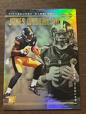 2018 Panini Illusions 16 Antonio Brown, James Washington Rookie Card RC Steelers
