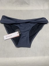 PILYQ Women  s NWT Cheeky Bikini Bottom Gray Stretch Size Large 29  Waist