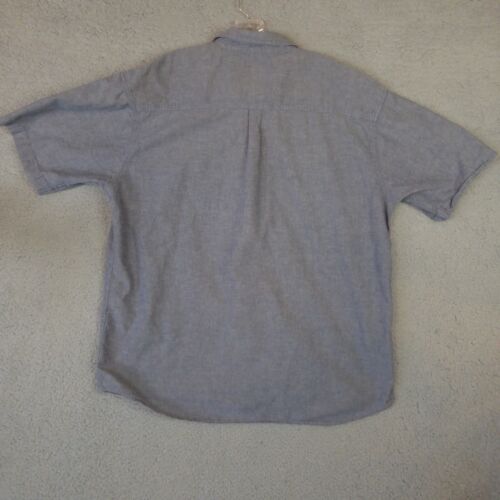 Camisa Key Para Hombres XL Extra Grande Azul Denim Camisa de Trabajo Abotonada Ropa Mecánica - Imagen 5 de 6