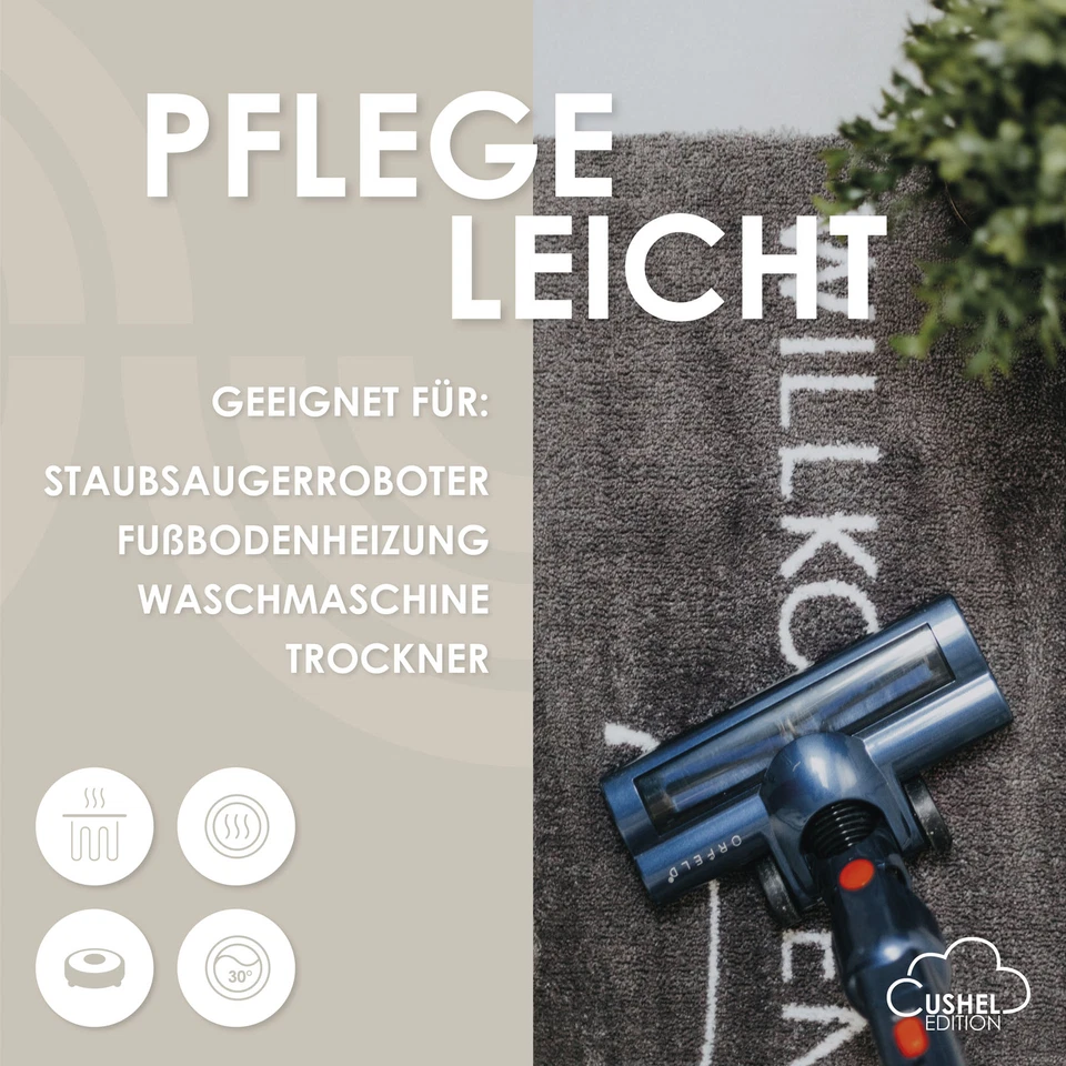 MOCAVI Cushel-Fußmatte Uni anthrazit 50 x 70cm - Bild 4 von 4