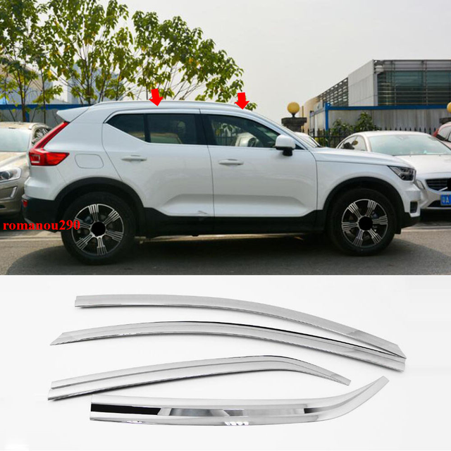 For VOLVO XC40 20192020 ABS Chrome Window Visor Vent Shades Sun Rain