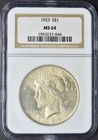 1923-P Silver Peace Dollar - NGC MS 64 - ✪COINGIANTS✪