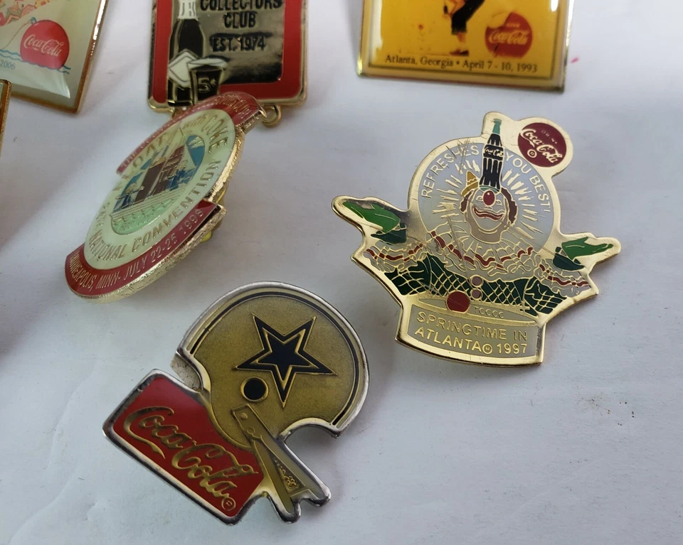 Vintage Coca-Cola 15 Pin Lot w/ Springtime Set 1980's 1990's and More Coke  - Image 4 of 4