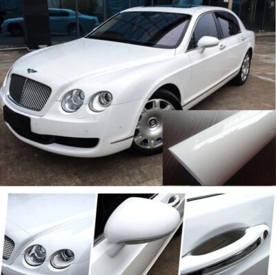Full Roll 65FT x 5FT White Glossy Vinyl Film Gloss For Whole Car Wrap ...