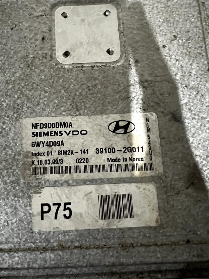 MÓDULO CONTROL MOTOR ECU 39100-2G011 SE ADAPTA A HYUNDAI SONATA 2008-2012 Foto 4 de 4