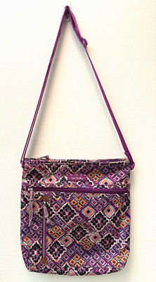 Vera Bradley Dream Diamonds Lighten Up Crossbody Hipster Purse VGUC