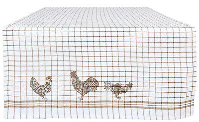 Clayre & Eef Tischläufer 50 x 140 cm Baumwolle Country Side Chicken Hühner