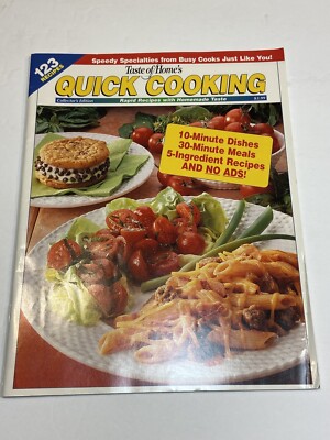 Taste of Home's Quick Cooking Magazine Collector's Edition 2002 10 Dishes Recipe