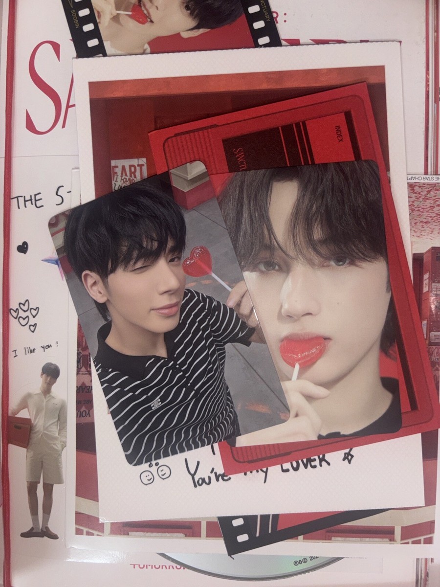 TXT　プロモアルバム　非売品　サイン入　sanctuary　ヨンジュン　スビン TXT [SANCTUARY] All Member Autographed Signed Album Tomorrow