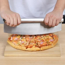 Stainless Steel Pizza Cutter 13.8" Length Sharp Rocker Blade with Protect Cover