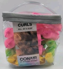 Conair Foam Rollers Soft Curls Foam Hair Rollers For Sleep Neon 48 Ct NEW