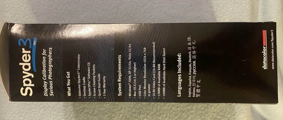 Spider 3 Pro Software by Datacolor 2009 used Display Calibration for Photographs - Image 2 of 4