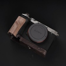 Camera Wood Walnut Ebony Hand Grip Handle Base L-shape Board For Sony A7C2 A7CR