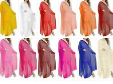 Dupatta Chiffon Stole Scarf Indian Wrap Plain Long Chunni Lightweight Hijab