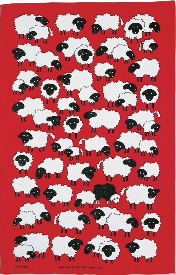 Ulster Weavers Baa-Baa tea towel Black Sheep Farm animals 100% cotton tea towels