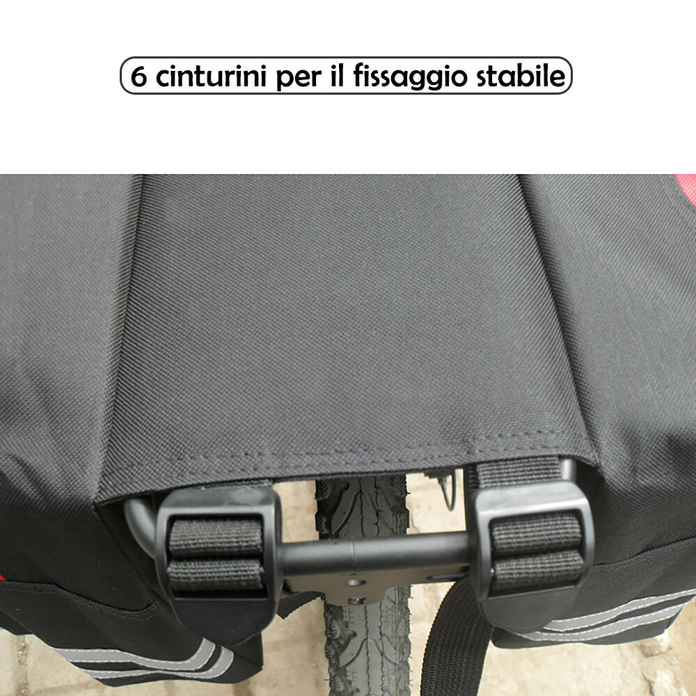 Borsa Da Sella Per Moto In Pelle - 30x9x8.5cm - Impermeabile - Per Attrezzi E Accessori - Foto 8