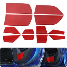 Inner Door Anti-Kick Panel Trim Decor Sticker for Dodge Ram 2010-15 Real Carbon