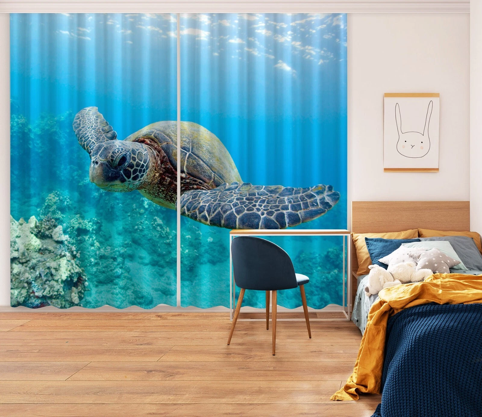 3D Ancient Turtle ZHUB420 Animal Photo Curtain Window Blockout Fabric Vera 2023