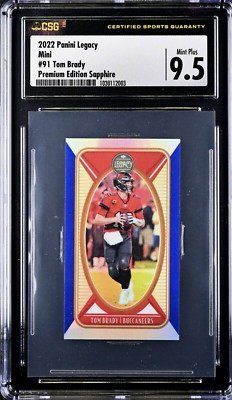 2022 Legacy 91 TOM BRADY Jersey #12/20 Premium Ed Sapphire Mini SP CSG 9.5 POP 1