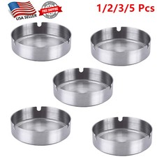 1/2/3/5 Pcs of Stainless Steel Cigarette Ashtray Ash Holder for Home,Hotel, Etc
