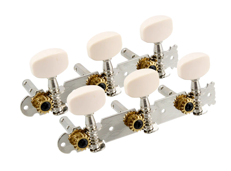 Allparts Nickel 3x3 Strip Style Slotted Headstock Guitar Tuners TK0776