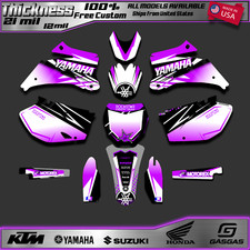 Yamaha YZF 250 450 Custom Violet Graphics Kit Premium Decal Sticker Set Racing