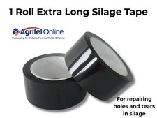 Silage Tape Fixing/Mending Tears and Rips in Bales 72mm x 66m Black 