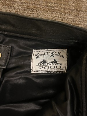 Surpantalon Cuir Langlitz 2006 Doublé - Taille 40Wx30 - Noir - état Parfait