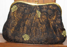 Designer Bienen-Davis Evening Clutch. Fabric. Pre-1980s. Approx size 9" x 6"