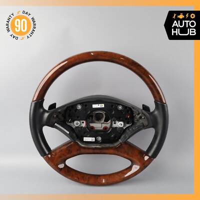 10-14 Mercedes W221 S400 S550 CL550 Steering Wheel w/Paddle Shifters Black OEM