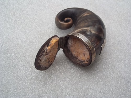 Antique Horn & Silver Scottish Snuff Mull - Picture 4 of 18