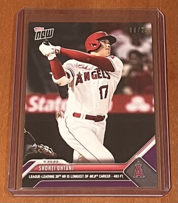 2023 TOPPS NOW #517 SHOHEI OHTANI - NUMBERED 8/25 PURPLE PARALLEL