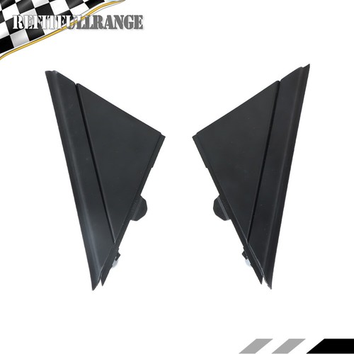 Par de cubiertas de bandera de espejo de puerta molduras negras laterales izquierdo y derecho para Fiat 500 2012-2019 - Imagen 9 de 13
