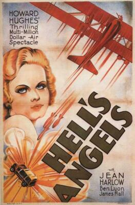 HELL'S ANGELS Movie POSTER 27 x 40 Jean Harlow, Ben Lyon, James Hall, D