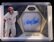 JOHNNY BENCH 2022 TOPPS TIER ONE CLEAR ONE AUTO /10 CINCINNATI REDS LEGEND HOF