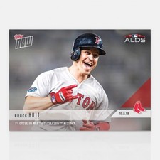 2018 TOPPS NOW #869 BROCK HOLT 1ST CYCLE IN MLB POSTSEASON HISTORY