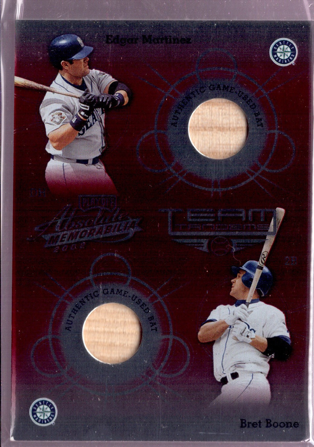 2002 Playoff Absolute Memorabilia #TT-33 Edgar Martinez / Bret Boone Spectrum