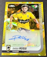 2025 Topps Chrome MLS Gold Sapphire /50 Auto Diego Rossi #CA-DR Columbus Crew