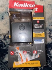 Kwikset Matte Black Single-Cylinder Deadbolt Keyed One Side With SmartKey