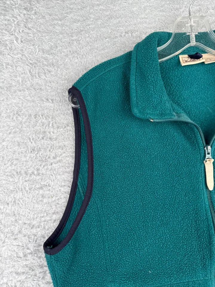 Chaleco Woolrich DE COLECCIÓN Mujer Medio Verde azulado Cremallera Completa Manga Larga Poliéster Vellón Foto 3 de 4