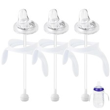 Sippy Cup Conversion Kit for Lansinoh Bottles Soft Straw Top Weighted Straw