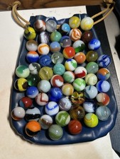 Mixed Lot 60 Vintage Marbles Peltier, Vitro, Akro, Alley, Marble King, Master L2