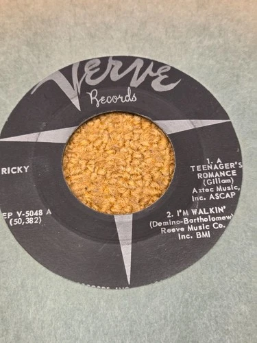45 RPM  Ricky Nelson VERVE EP 5048 I'm walkin + 3 VG+