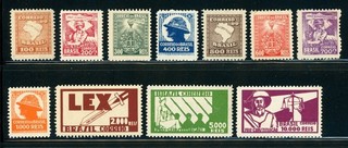 BRAZIL MLH Selections: Scott #364 374 Sao Paulo Revolt 1932 Issue CV$103