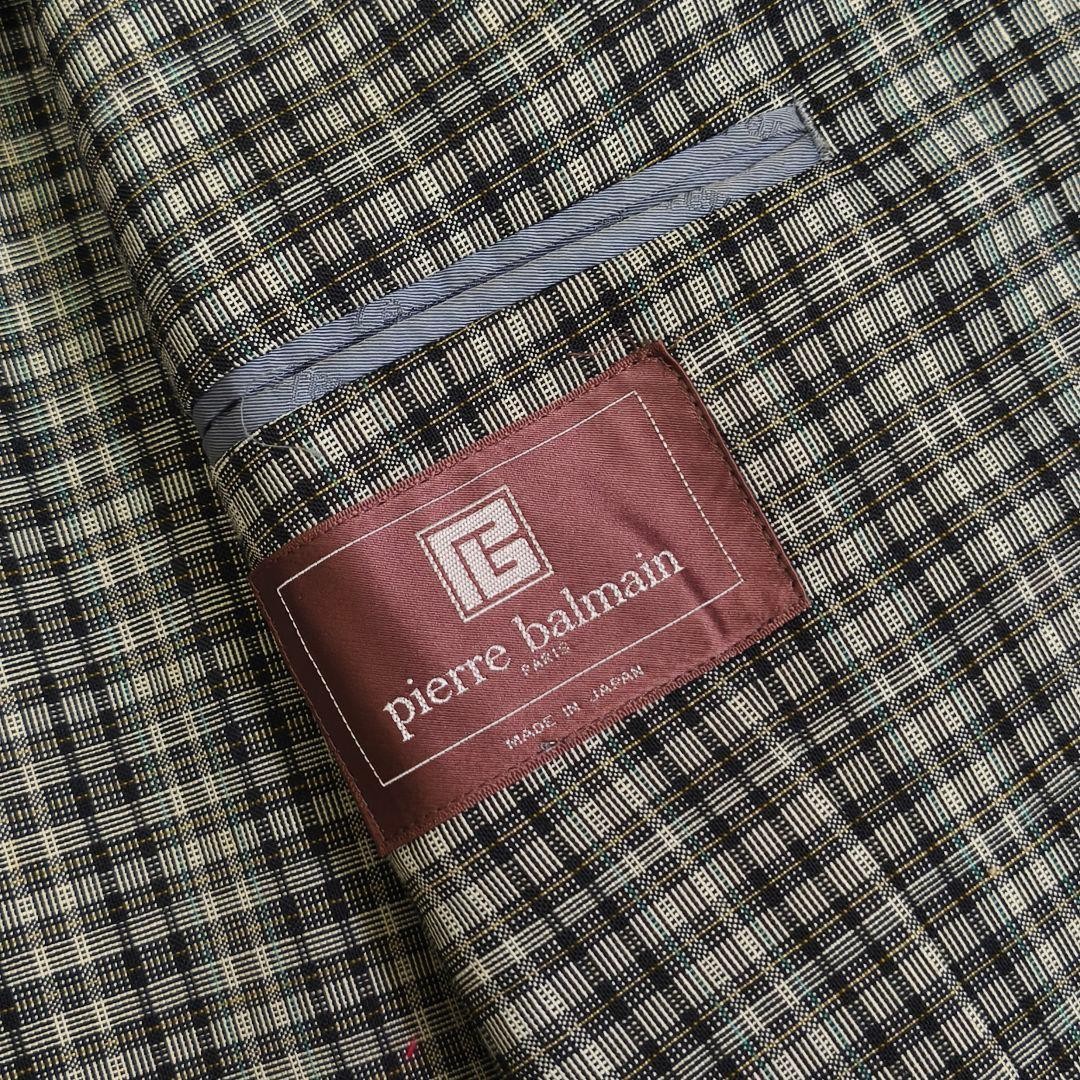 Pierre Balmain Check Pattern Tailored Jacket M Sp… - image 8